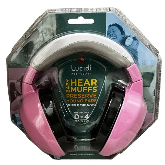Lucid Audio Pink Baby Hear Muffs Ear Protection Noise Canceling Headphones - Picture 5 of 6